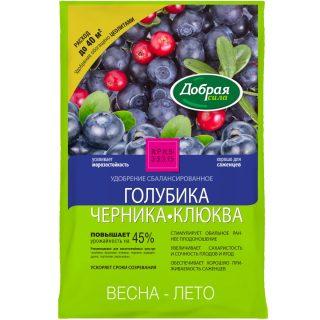 Удобрение Голубика-Черника-Клюква Добрая сила – это высокопитательный комплекс для лесных ягод Удобрение Голубика-Черника-Клюква Добрая сила – это высокопитательный комплекс для лесных ягод