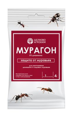 Мурагон, Г - инсектицид широкого действия, эффективно справляющийся с вредителями в помещениях, на полях и на личных приусадебных участках
