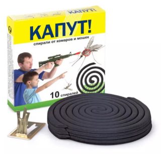 Малодымные спирали от комаров «Капут» Малодымные спирали от комаров «Капут»
